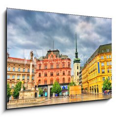 Sklenn obraz 1D - 100 x 70 cm F_E171660026 - Freedom Square, the main square of Brno in Czech Republic - Nmst svobody, hlavn nmst Brna v esk republice