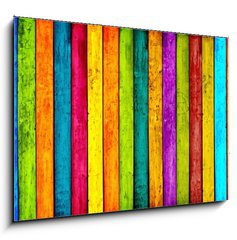 Obraz 1D - 100 x 70 cm F_E17494460 - Colorful Wood Planks Background - Barevn devn prkna pozad