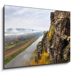 Sklenn obraz 1D - 100 x 70 cm F_E181301221 - View over Elbe river