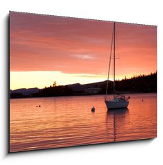 Sklenn obraz 1D - 100 x 70 cm F_E19341133 - Sunset in the background
