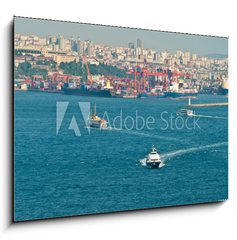 Sklenn obraz 1D - 100 x 70 cm F_E19806453 - Verkehr auf dem Bosporus