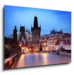 Obraz 1D - 100 x 70 cm F_E20184085 - Charles Bridge at dawn