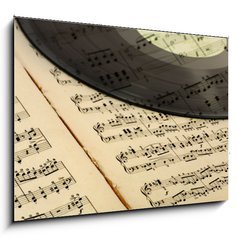 Sklenn obraz 1D - 100 x 70 cm F_E20819491 - vintage musical  background