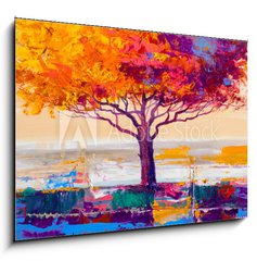 Obraz 1D - 100 x 70 cm F_E213955813 - Tree oil painting, artistic background