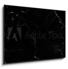 Obraz 1D - 100 x 70 cm F_E222555558 - Black marble natural pattern for background, abstract natural marble black and white, black marble stone. high resolution marble