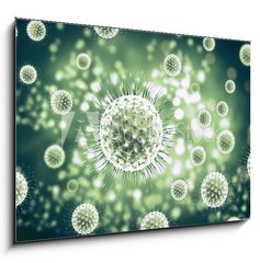 Sklenn obraz 1D - 100 x 70 cm F_E222938867 - 3d rendering virus, bacteria, cell