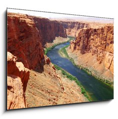 Sklenn obraz 1D - 100 x 70 cm F_E22502717 - Classic nature of America -  Colorado river close to Glen canyon