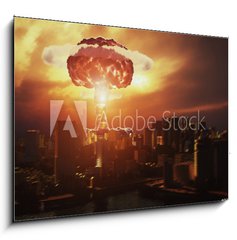 Obraz 1D - 100 x 70 cm F_E225976948 - nuclear explosion - jadern vbuch