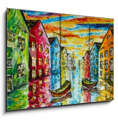 Obraz 1D - 100 x 70 cm F_E229305954 - Original art oil and palette knife on canvas
