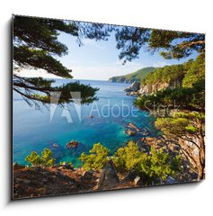Sklenn obraz 1D - 100 x 70 cm F_E24192565 - russian primorye seashore - rutina primorye poben