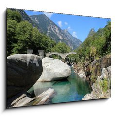 Sklenn obraz 1D - 100 x 70 cm F_E25338118 - Ponte Dei Salti / Lavertezzo / Switzerland