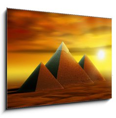 Obraz   Mysterious pyramids, 100 x 70 cm