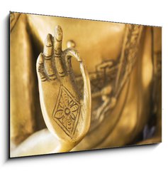 Sklenn obraz 1D - 100 x 70 cm F_E26799446 - Hand of the golden Buddha 02