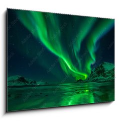 Obraz 1D - 100 x 70 cm F_E270218660 - Northern Lights Beach