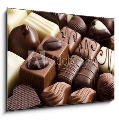 Obraz   various chocolate pralines, 100 x 70 cm