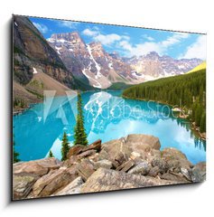 Obraz 1D - 100 x 70 cm F_E28040110 - moraine lake - jezero moraine