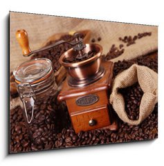 Obraz 1D - 100 x 70 cm F_E28378759 - Hot coffee and chocolate 