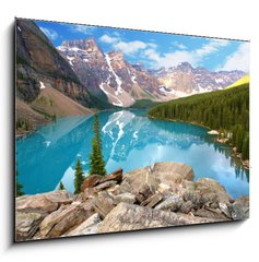 Obraz 1D - 100 x 70 cm F_E29497794 - moraine lake