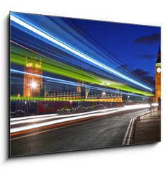 Sklenn obraz 1D - 100 x 70 cm F_E3018109 - traffic through london - pes Londn
