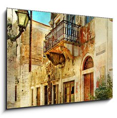 Obraz 1D - 100 x 70 cm F_E31434138 - pictorial old streets of Greece
