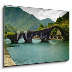 Obraz 1D - 100 x 70 cm F_E31949500 - Ponte del Diavolo Borgo a Mozzano