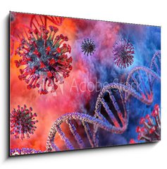 Sklenn obraz 1D - 100 x 70 cm F_E322420544 - Coronavirus disease COVID