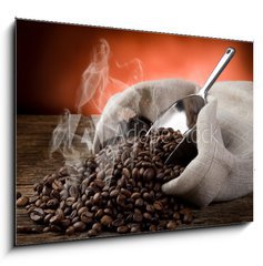 Obraz   hot roasted coffee beans, 100 x 70 cm