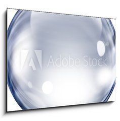 Obraz 1D - 100 x 70 cm F_E32360167 - Transparent glass sphere