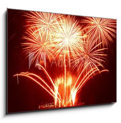 Sklenn obraz 1D - 100 x 70 cm F_E32925083 - Colorful fireworks
