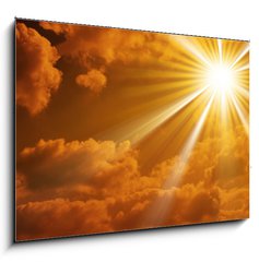 Sklenn obraz 1D - 100 x 70 cm F_E3340213 - evening sun - veern slunce
