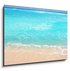 Sklenn obraz 1D - 100 x 70 cm F_E33483218 - Caribbean turquoise beach perfect sea sunny day