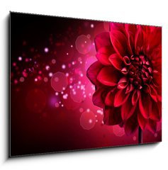 Sklenn obraz 1D - 100 x 70 cm F_E34253389 - Dahlia Autumn flower design - Dahlia Podzimn kvtinov design