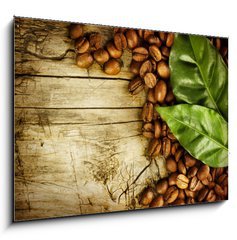 Obraz 1D - 100 x 70 cm F_E35516125 - Coffee backround. With copy-space for text