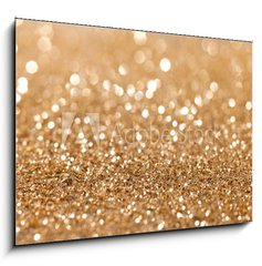 Obraz 1D - 100 x 70 cm F_E35846990 - gold twinkled background - christmas