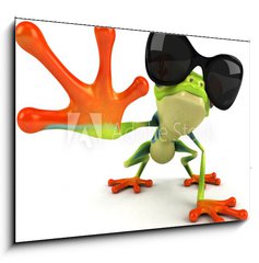 Sklenn obraz 1D - 100 x 70 cm F_E35896989 - Grenouille