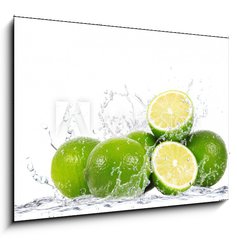 Sklenn obraz 1D - 100 x 70 cm F_E37016449 - lime splash