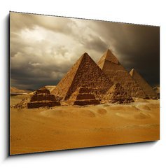 Obraz 1D - 100 x 70 cm F_E37646556 - Pyramids of Giza, Cheops pyramid