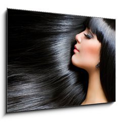 Obraz   Beautiful Brunette Girl. Healthy Long Hair, 100 x 70 cm