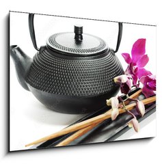 Obraz 1D - 100 x 70 cm F_E38491507 - Tea pot and chopsticks