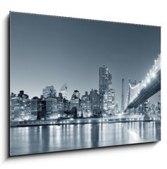 Obraz 1D - 100 x 70 cm F_E39114484 - New York City night panorama - New York City non panorama