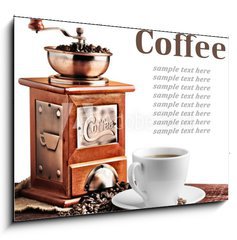 Sklenn obraz 1D - 100 x 70 cm F_E40052372 - old coffee mill - star kvovar