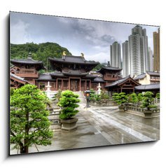 Obraz 1D - 100 x 70 cm F_E41250044 - Chi Lin Nunnery in Kowloon, Hong kong. - Chi Lin Nunnery v Kowloon, Hongkong.