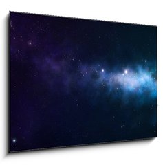 Sklenn obraz 1D - 100 x 70 cm F_E41509014 - blue and purple nebula - modr a fialov mlhovina