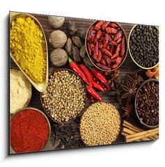 Obraz 1D - 100 x 70 cm F_E41546678 - Spices and herbs - Koen a byliny