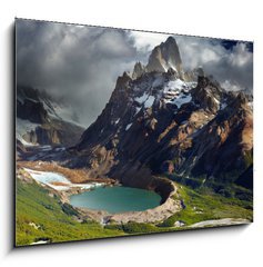 Sklenn obraz 1D - 100 x 70 cm F_E41578590 - Mount Fitz Roy, Patagonia, Argentina