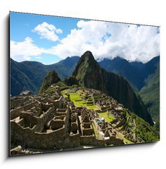 Sklenn obraz 1D - 100 x 70 cm F_E41716901 - Machu Picchu Top View - Pohled shora na Machu Picchu