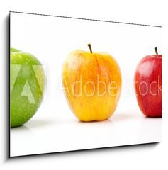 Obraz 1D - 100 x 70 cm F_E41788102 - Green, Yellow and Red Apples