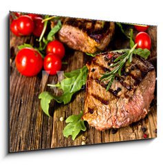 Obraz 1D - 100 x 70 cm F_E42261882 - Grilled beef steak