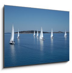 Sklenn obraz 1D - 100 x 70 cm F_E42307217 - Sailing race on Adriatic sea
