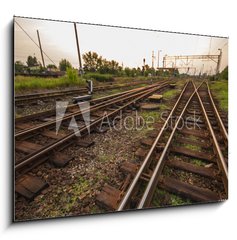 Sklenn obraz 1D - 100 x 70 cm F_E43109712 - railway - eleznice